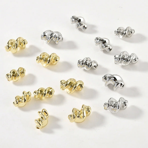 Bead Diy Hand Beaded Material Accessories Copper Electroplating Hemp Pattern