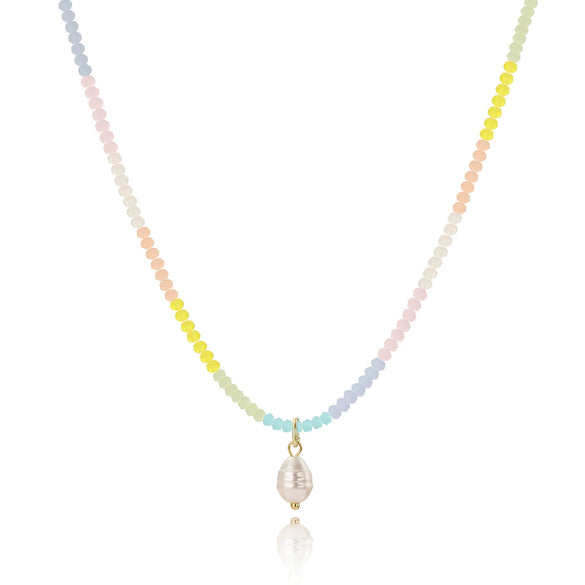 Bead Necklace Artificial Crystal Geometric Simple Light Luxury Electroplating Women's