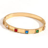 Bead String Bracelet Stainless Steel Geometric 18K Gold Plated Electroplated For Women