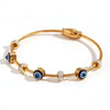 Bead String Bracelet Stainless Steel Geometric 18K Gold Plated Electroplated For Women