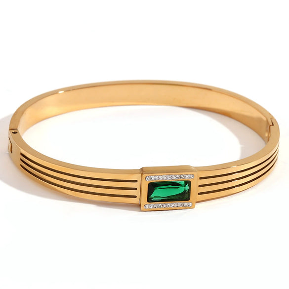 Bead String Bracelet Stainless Steel Geometric 18K Gold Plated Electroplated For Women