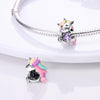 Beaded Accessories Copper Silverplated Animal Owl Rabbit Dripping Oil Design Diy Bracelet Pendant Accessories