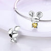 Beaded Accessories Copper Silverplated Animal Owl Rabbit Dripping Oil Design Diy Bracelet Pendant Accessories