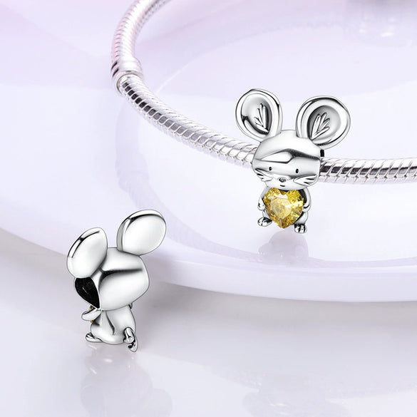 Beaded Accessories Copper Silverplated Animal Owl Rabbit Dripping Oil Design Diy Bracelet Pendant Accessories