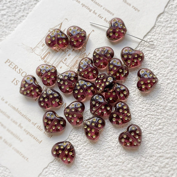 Beaded Accessories Glass Glazed Love Shape Retro Wave Dot Fuel Injection Bracelet Necklace Mobile Phone Chain