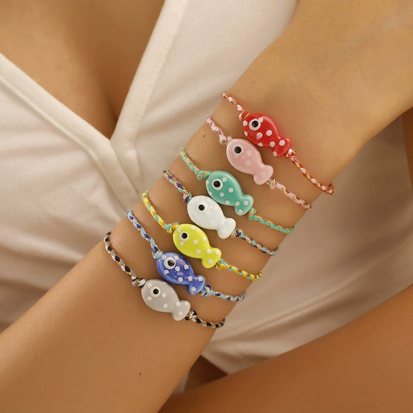 Beaded And Resin Animal Zodiac Style Electroplated Necklace And Bracelet