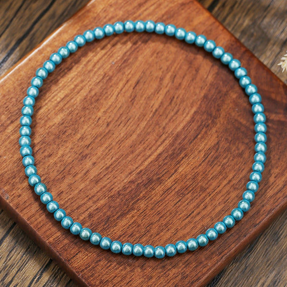 Beaded Anklet Geometric Style Women's Colorful Beads Bohemian Simple