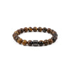 Beaded Bracelet Malachite Black Gallstone Tiger Eye Stone Volcanic Stone Handmade Fashion Geometric Unisex