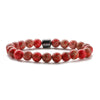 Beaded Bracelet Malachite Black Gallstone Tiger Eye Stone Volcanic Stone Handmade Fashion Geometric Unisex