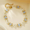 Beaded Bracelet Rice Beads Imitation Pearl Glass Geometric Retro Handmade Style For Men