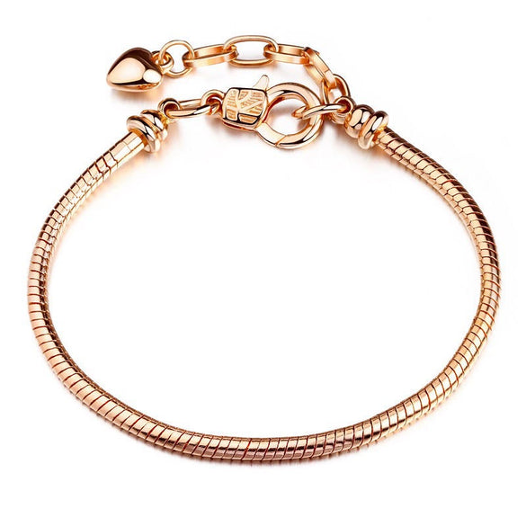 Beaded Bracelet Set Copper Plastic Heart Shaped Electroplated Bracelet Accessories