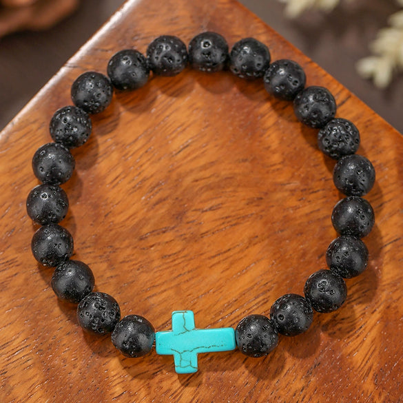 Beaded Bracelet Stone Geometric Manual Unisex Jewelry