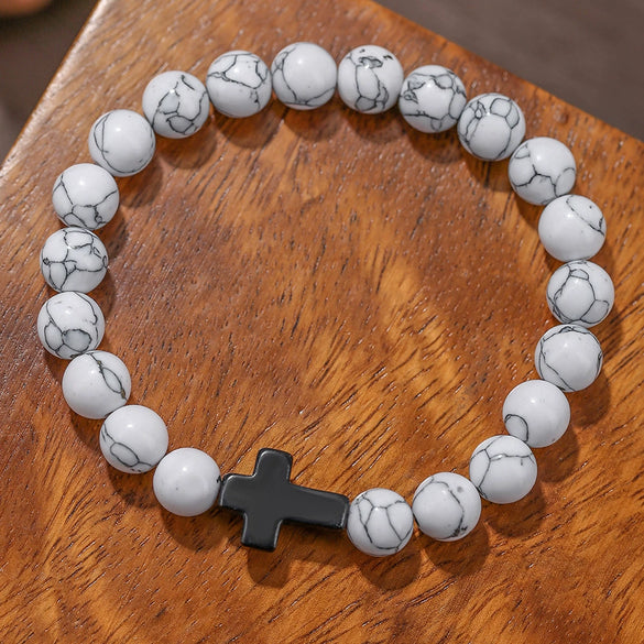 Beaded Bracelet Stone Geometric Manual Unisex Jewelry