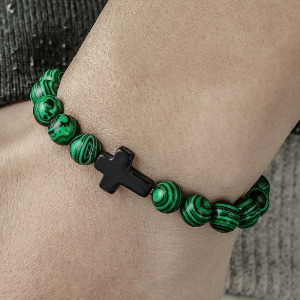 Beaded Bracelet Stone Geometric Manual Unisex Jewelry