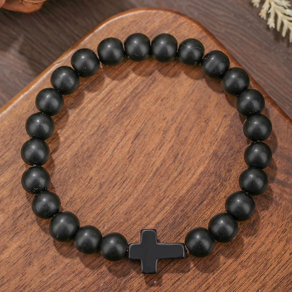Beaded Bracelet Stone Geometric Manual Unisex Jewelry