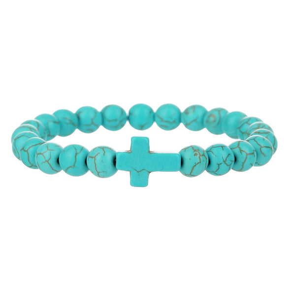 Beaded Bracelet Stone Geometric Manual Unisex Jewelry