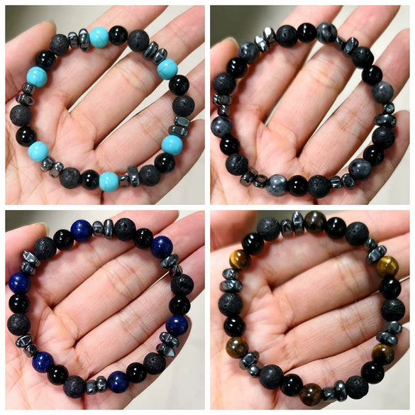 Beaded Bracelet Stone Handmade Unisex Geometric