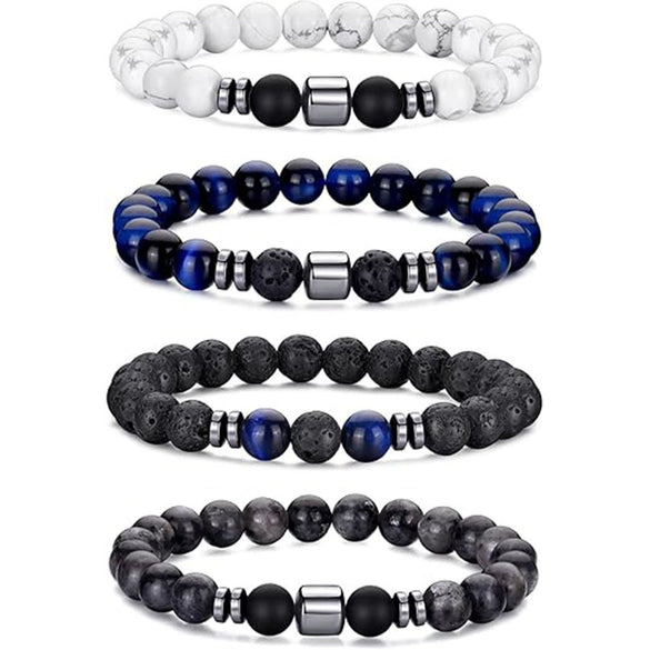 Beaded Bracelet Stone Handmade Unisex Geometric