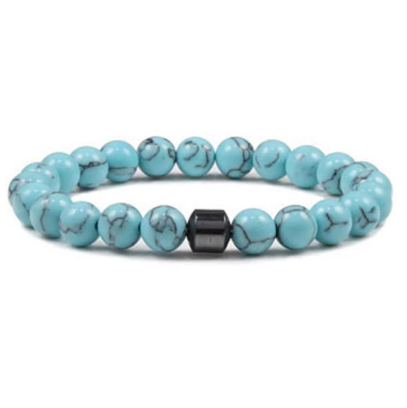 Beaded Bracelet Stone Handmade Unisex Geometric