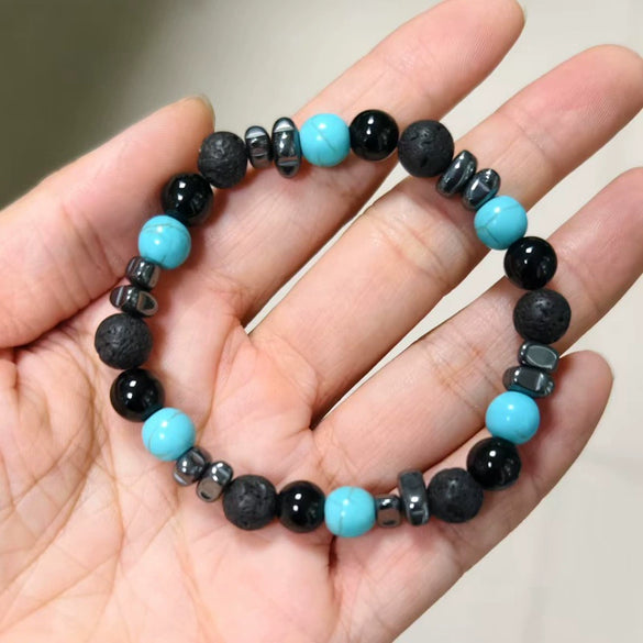 Beaded Bracelet Stone Handmade Unisex Geometric
