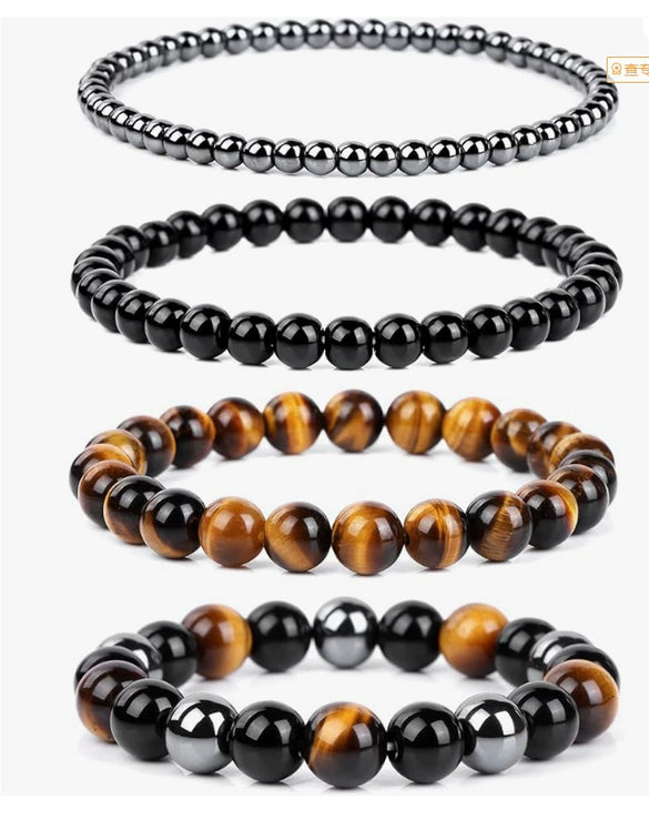 Beaded Bracelet Stone Handmade Unisex Geometric