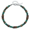 Beaded Bracelet Wooden Beads Stone Stainless Steel Geometric Handmade Unisex