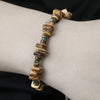 Beaded Bracelet Wooden Beads Stone Stainless Steel Geometric Handmade Unisex