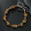 Beaded Bracelet Wooden Beads Stone Stainless Steel Geometric Handmade Unisex