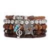 Beaded Bracelets Wood Zinc Alloy Natural Stone Geometric Electroplating Unisex