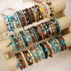 Beaded Bracelets Wood Zinc Alloy Natural Stone Geometric Electroplating Unisex