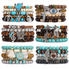 Beaded Bracelets Wood Zinc Alloy Natural Stone Geometric Electroplating Unisex