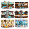 Beaded Bracelets Wood Zinc Alloy Natural Stone Geometric Electroplating Unisex