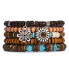 Beaded Bracelets Wood Zinc Alloy Natural Stone Geometric Electroplating Unisex