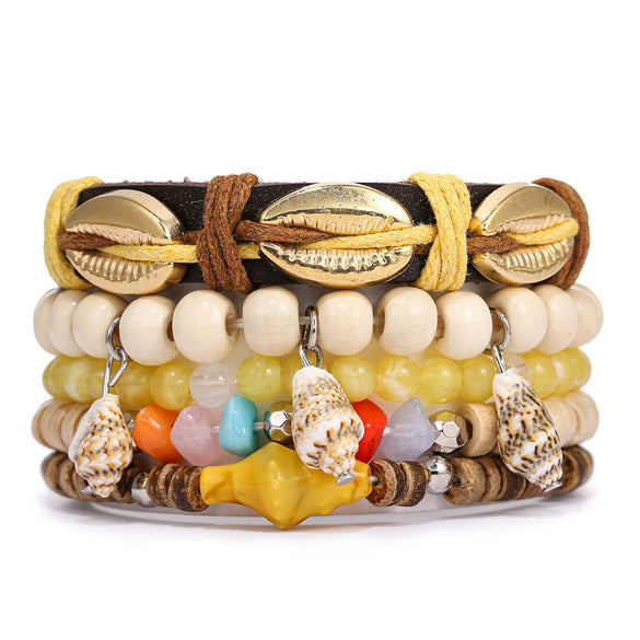 Beaded Bracelets Wood Zinc Alloy Natural Stone Geometric Electroplating Unisex