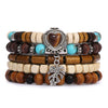 Beaded Bracelets Wood Zinc Alloy Natural Stone Geometric Electroplating Unisex