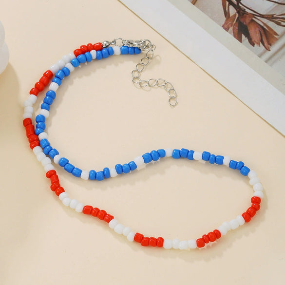 Beaded Clavicle Chain Necklace Women Light Luxury Handmade
