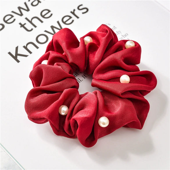 Beaded Cloth Hair Ring Women's High Elasticity Seiko Head Accessories