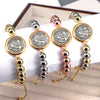 Beaded Copper Gold Plated Geometric Handwoven Adjustable Women's Bracelet Jewelry