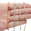 Beaded Crystal Chain Jewelry Accessories Mobile Phone Accessories Stainless Steel 18K Plated Handmade Bracelet Chain