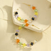 Beaded Earrings Stainless Steel Geometric Retro Niche Electroplating For Women