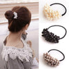 Beaded Fashion Hair Ring Handmade Cloth High Elastic Hair Rope For Female
