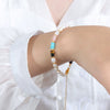 Beaded Handmade Natural Stone Necklace And Bracelet With Geometric Style