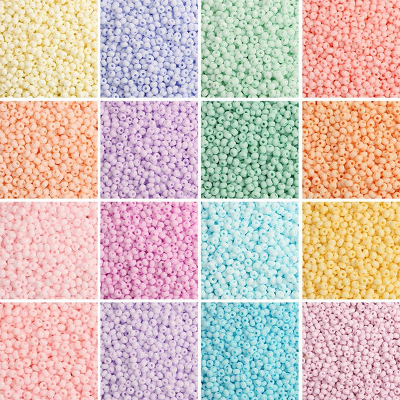 Beaded Jewelry Accessories Glass Glaze Cartoon Baking Paint Rice Beads For Ring Bracelet