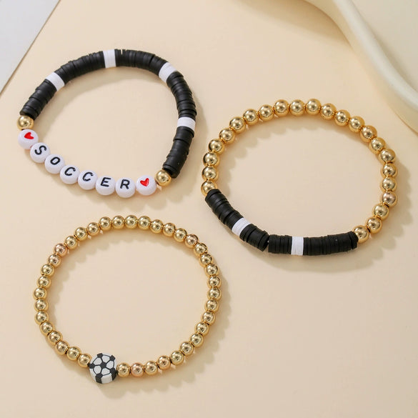 Beaded Jewelry Soft Clay Handmade Alphabet Beads Ball Games Design