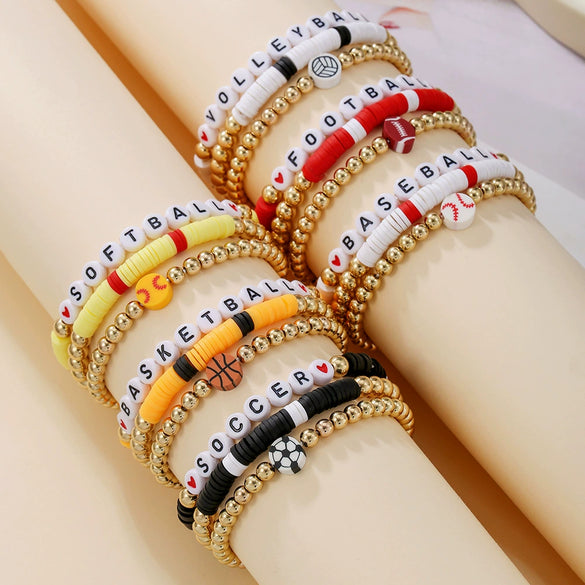 Beaded Jewelry Soft Clay Handmade Alphabet Beads Ball Games Design