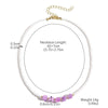 Beaded Necklace Clavicle Chain Imitation Pearl Alloy Heart Flowers Geometric Design Diamond Style For Women