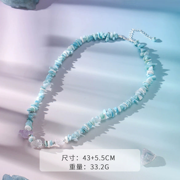 Beaded Necklace For Women Colorful Light Luxury Niche Bohemian Style Nonfading