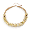 Beaded Necklace Geometric Style Ccb Material Electroplating Treatment Irregular Round Ball Chain For Women