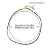 Beaded Necklace Lapis Lazuli Red Agate Stainless Steel Geometric Handmade For Women