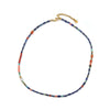 Beaded Necklace Lapis Lazuli Red Agate Stainless Steel Geometric Handmade For Women